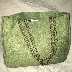 Wooly green vintage Goldie tote